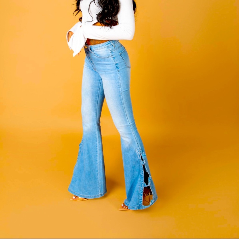 NWT-Light Blue Denim Bell Bottom Jeans